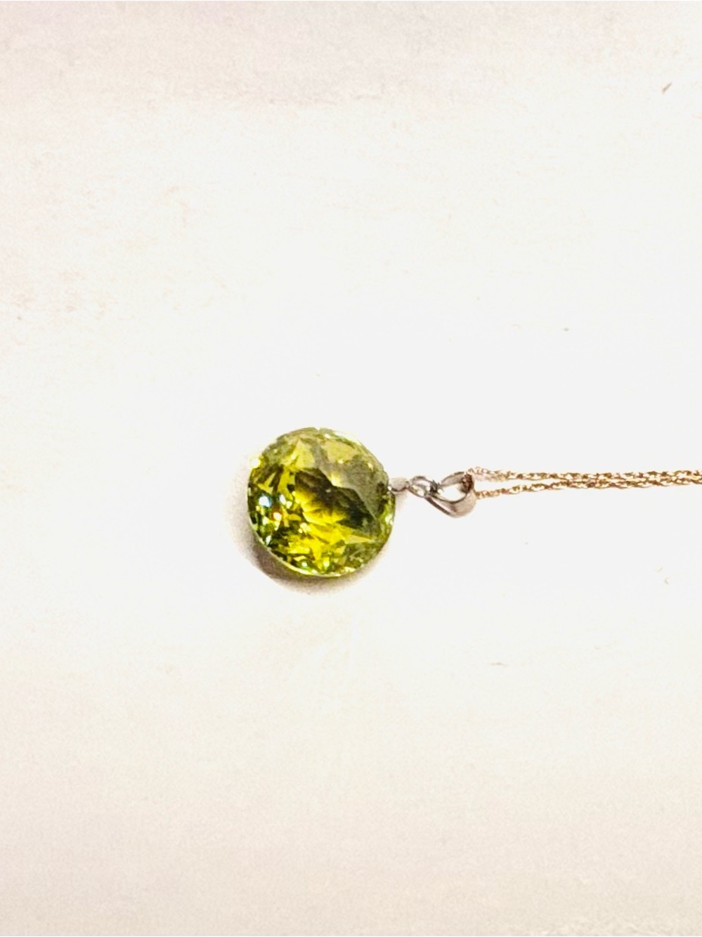 Solitaire Peridot Pendant Necklace